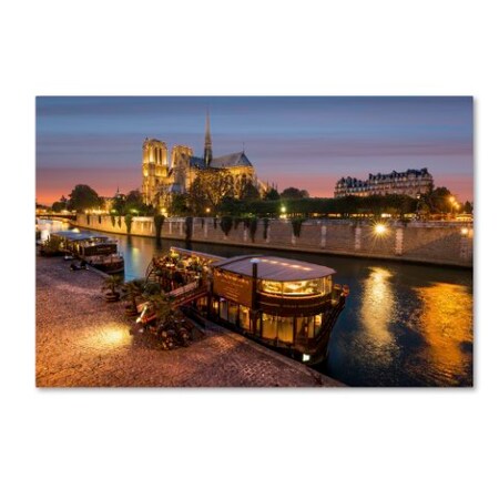 Trademark Fine Art Mathieu Rivrin 'Notre Dame de Paris in Colors' Canvas Art, 22x32 RV0056-C2232GG